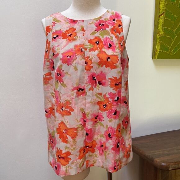 LOFT Floral Tank Blouse Size S - Picture 1 of 10